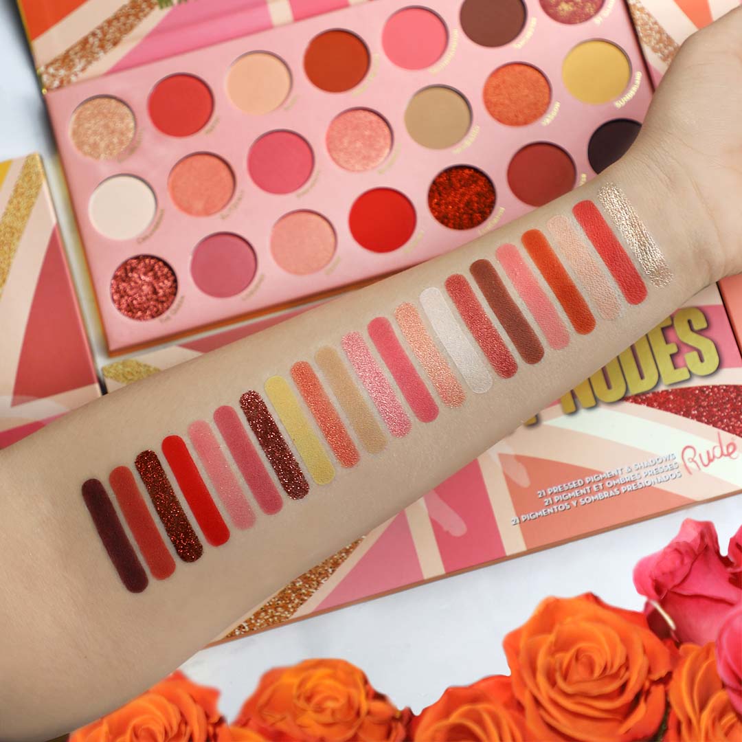United Peachy Nudes - 21 Pressed Pigment & Shadows Palette from Rude Cosmetics
