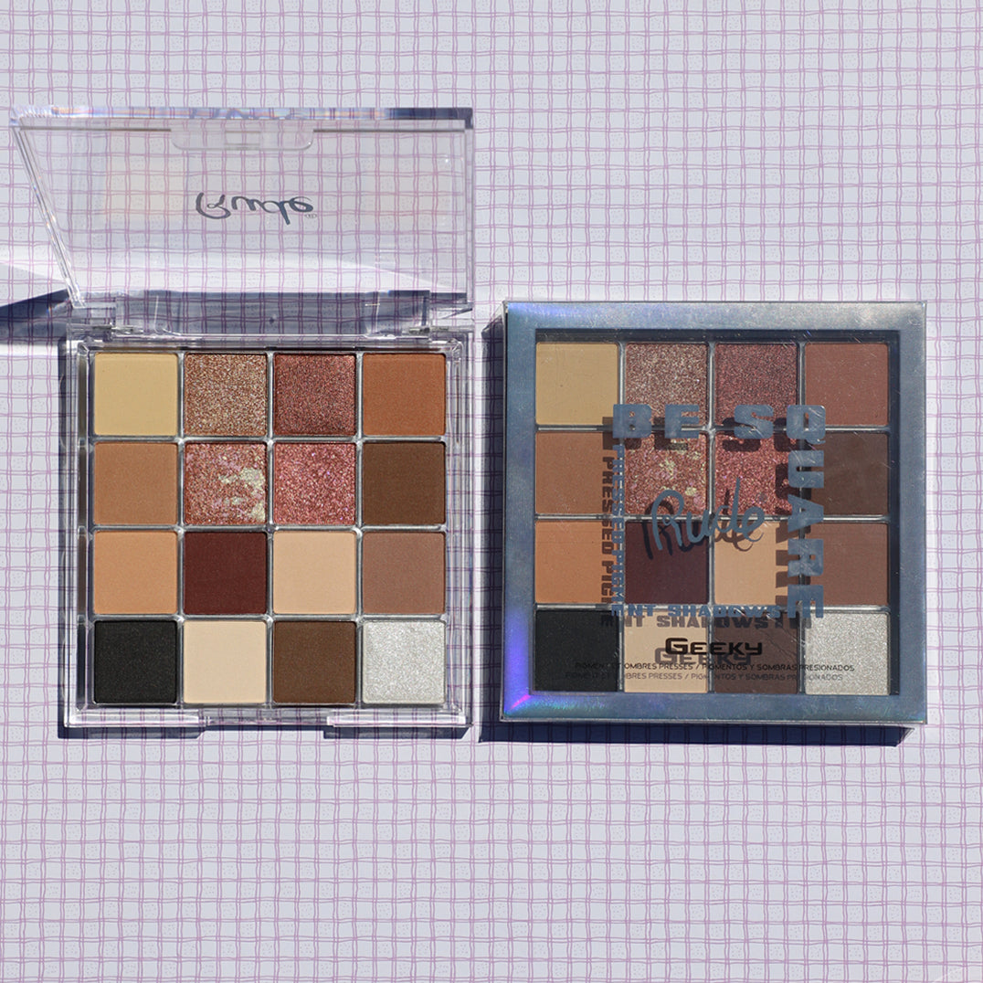 Be Square Pressed Pigments & Shadows - Geeky From Rude Cosmetics