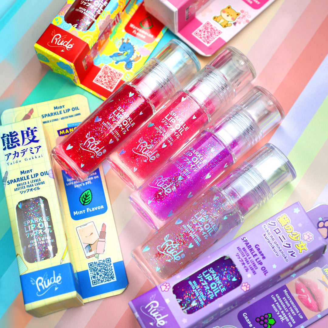 Manga Collection Sparkle Lip Oil From Rude Cosmetics