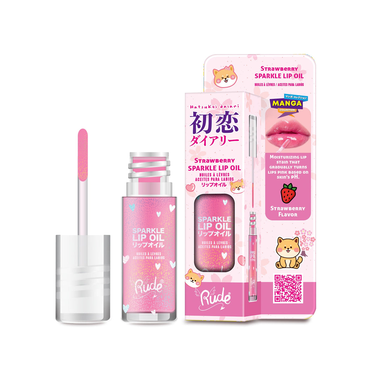 Manga Collection Sparkle Lip Oil From Rude Cosmetics