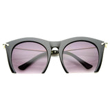 Trendy Women's Fashion Half Frame Cat Eye Sunglasses 9651 from zeroUV