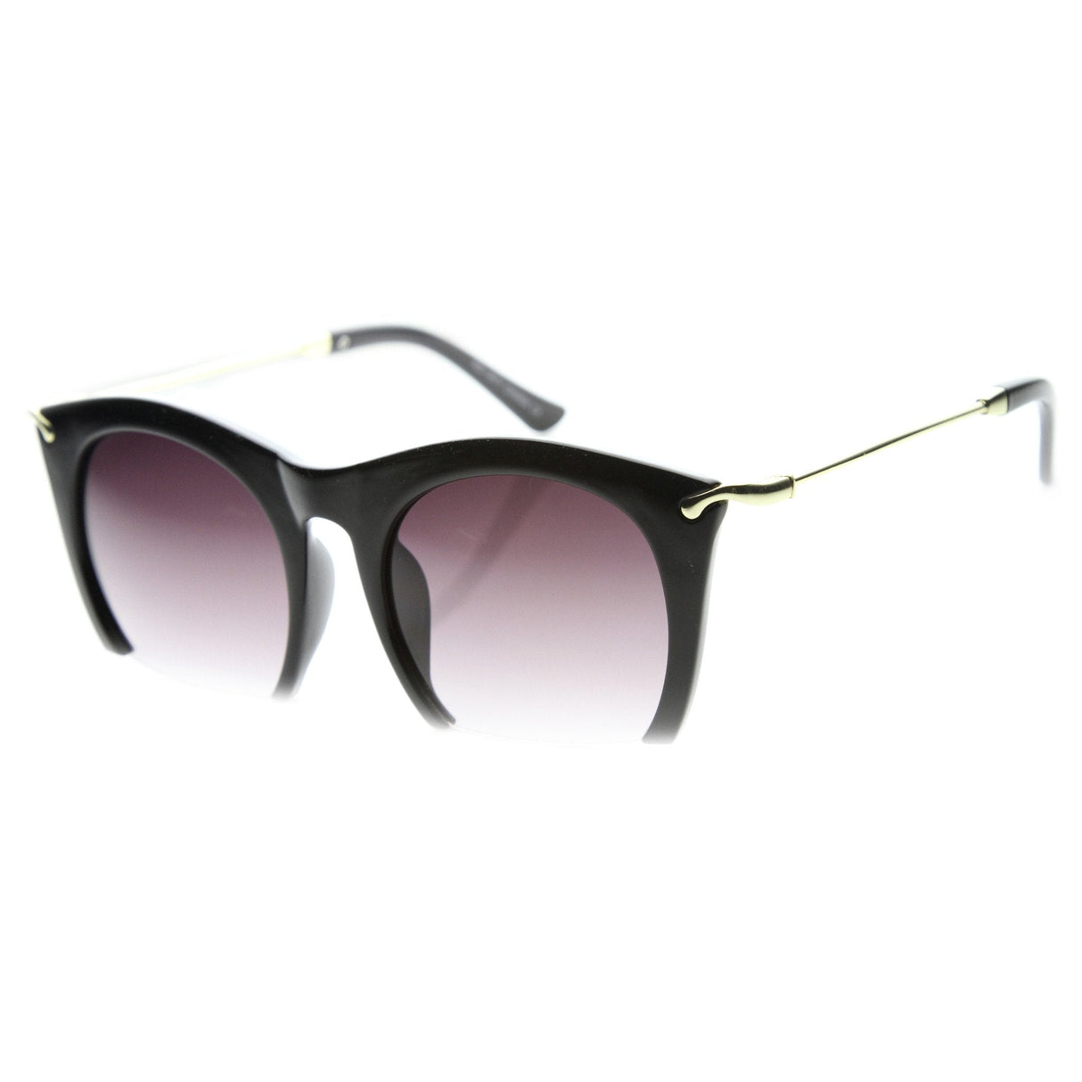 Trendy Women's Fashion Half Frame Cat Eye Sunglasses 9651 from zeroUV
