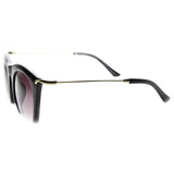 Trendy Women's Fashion Half Frame Cat Eye Sunglasses 9651 from zeroUV