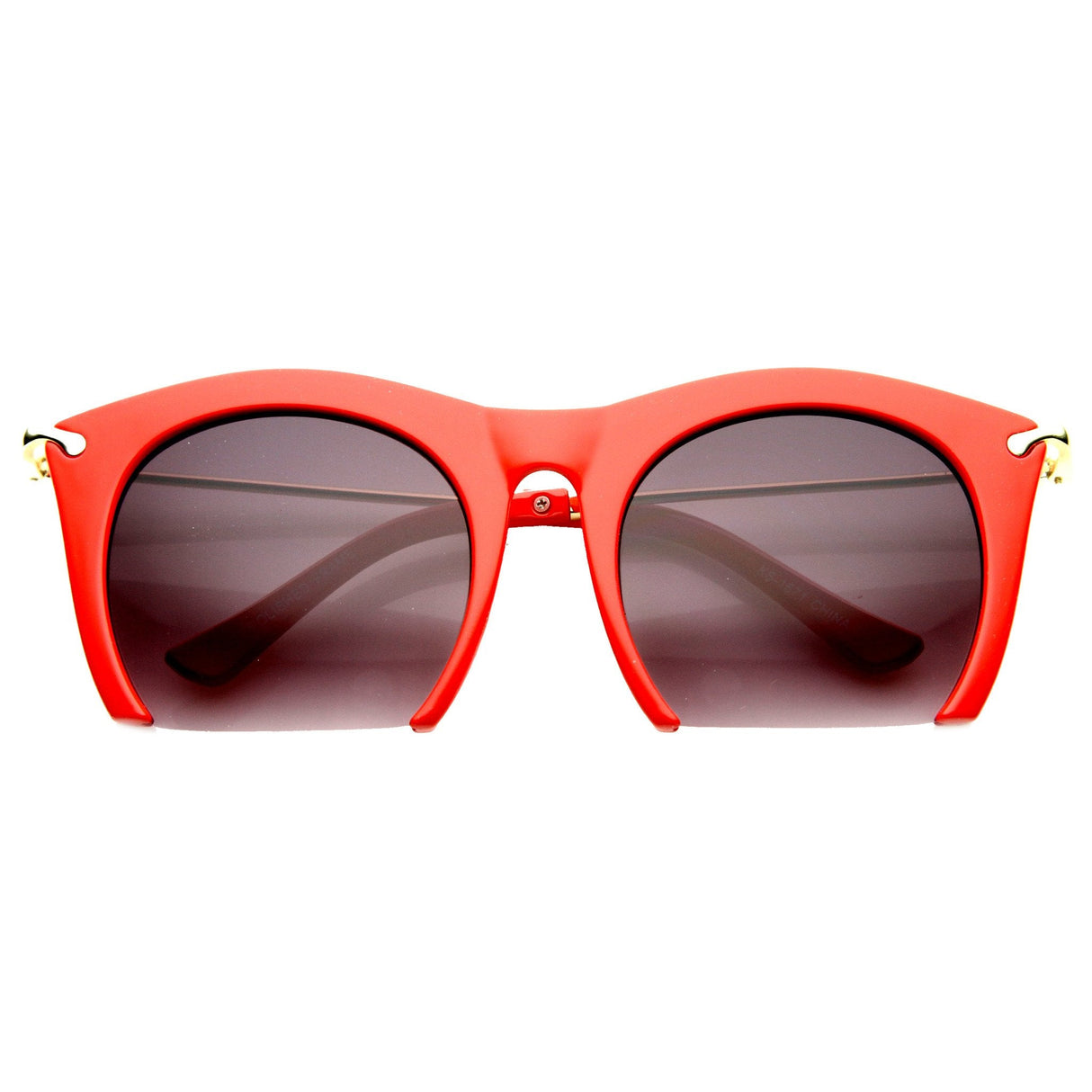 Trendy Women's Fashion Half Frame Cat Eye Sunglasses 9651 from zeroUV