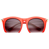 Trendy Women's Fashion Half Frame Cat Eye Sunglasses 9651 from zeroUV