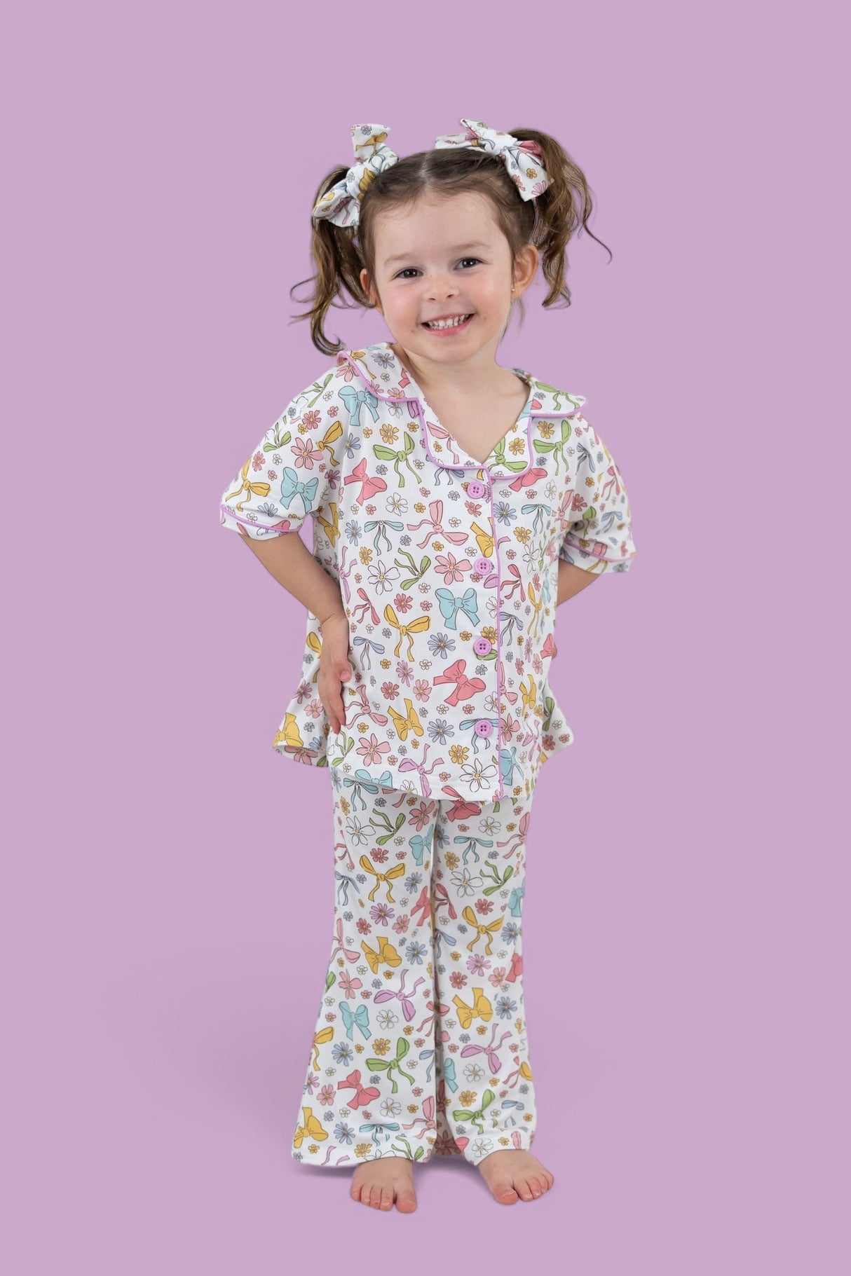 BOW GARDEN DREAM GIRL'S FLARE SET from DREAM BIG LITTLE CO