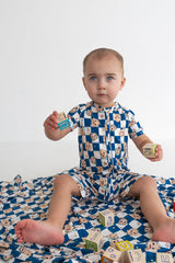 Dream Big Little Co x CoComelon  JJ STARRY NIGHT CHECKERS DREAM SHORTIE from DREAM BIG LITTLE CO