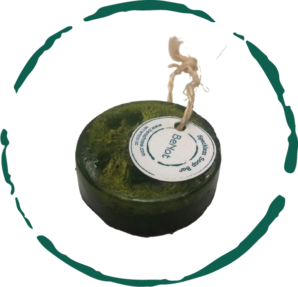 Speckless Soap Bar. Chia, Lemon, Parsley, and Coconut Oil. from BeNat