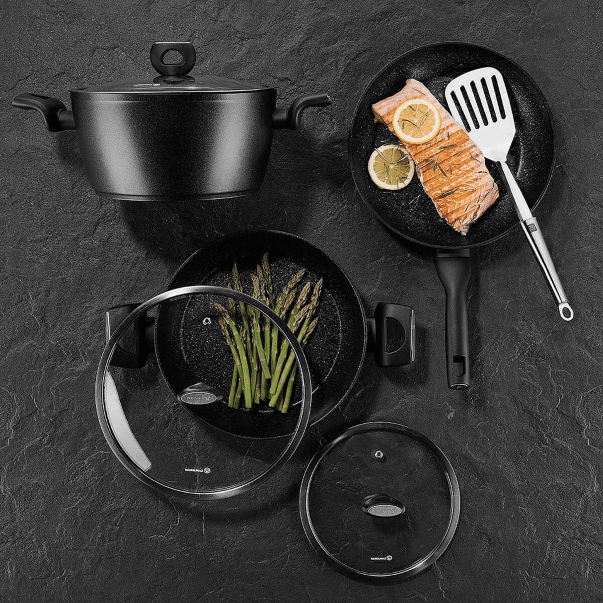 Korkmaz Nora 7 Piece Aluminum Non Stick Cookware Set from Jupiter Gear Home