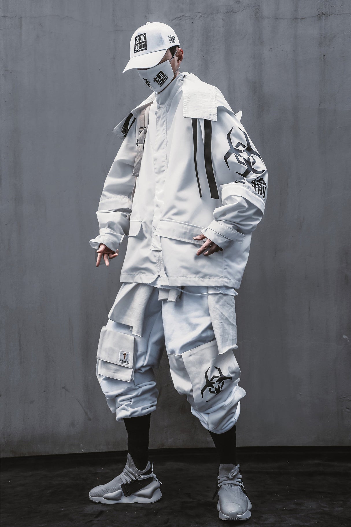 White Atom Bomb Shipment Windbreaker Jacket From Niepce Inc