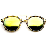 Vintage Steampunk Inspired Round Horned Rim Frame Sunglasses 8591 from zeroUV