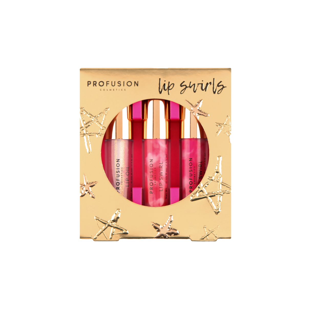 Crimson Lip Swirls – 3-Piece Lip Gloss Set from Profusion Cosmetics