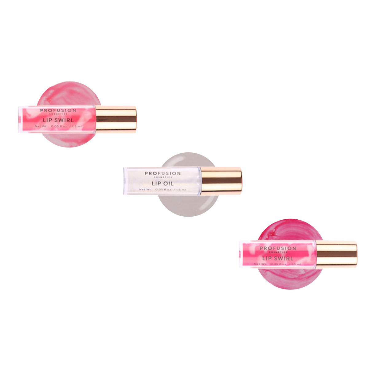 Crimson Lip Swirls – 3-Piece Lip Gloss Set from Profusion Cosmetics