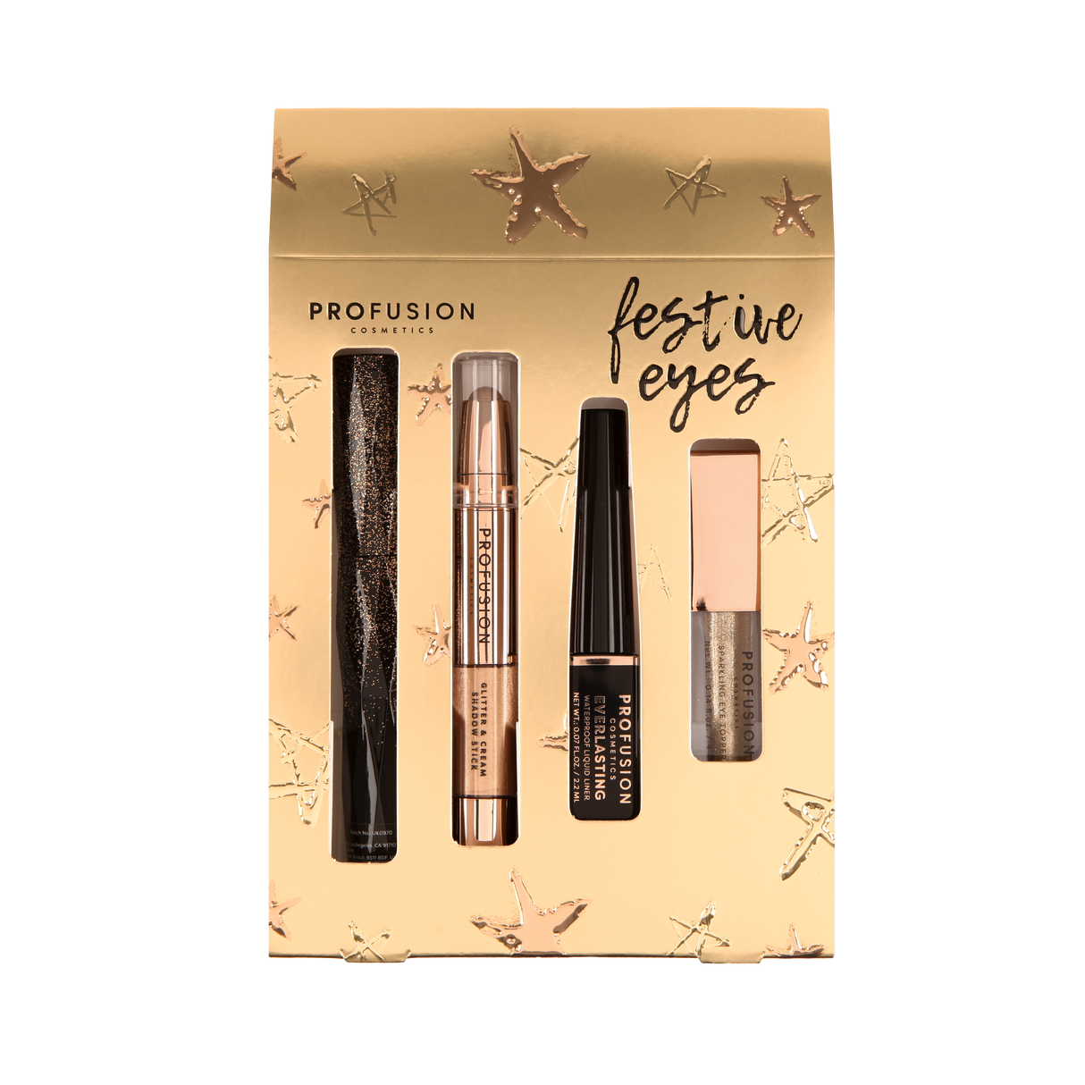 Crimson Festive Eyes – Complete 4-Piece Eye Set from Profusion Cosmetics