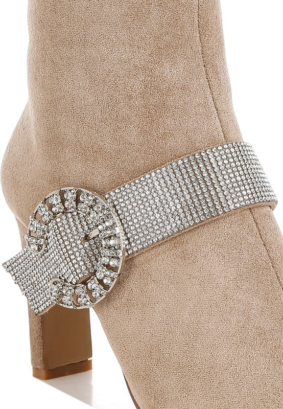 Asagao Diamante & Rhinestones Strap Boots from My Pampered Life Seattle