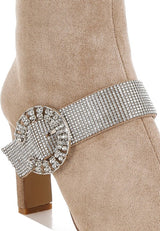 Asagao Diamante & Rhinestones Strap Boots from My Pampered Life Seattle