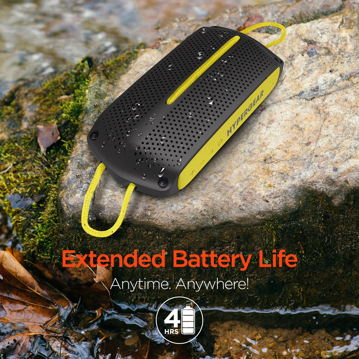HyperGear Wave Water Resistant Wireless Speaker with Extended Battery Life (WATER-PRNT) from Jupiter Gear