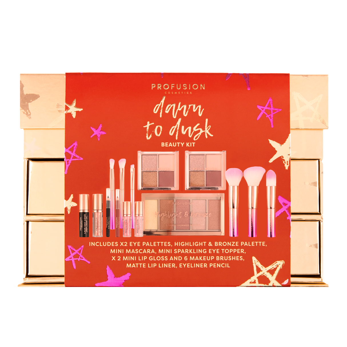 Crimson Dawn to Dusk Beauty Kit – Complete Collection from Profusion Cosmetics