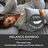 Bamboo Cotton Bed Sheets - Silver from BedVoyage