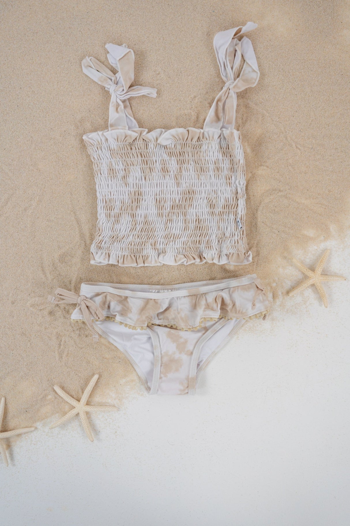 SANDY SHORES DREAM SMOCKED TWO PIECE SWIM SUIT from DREAM BIG LITTLE CO
