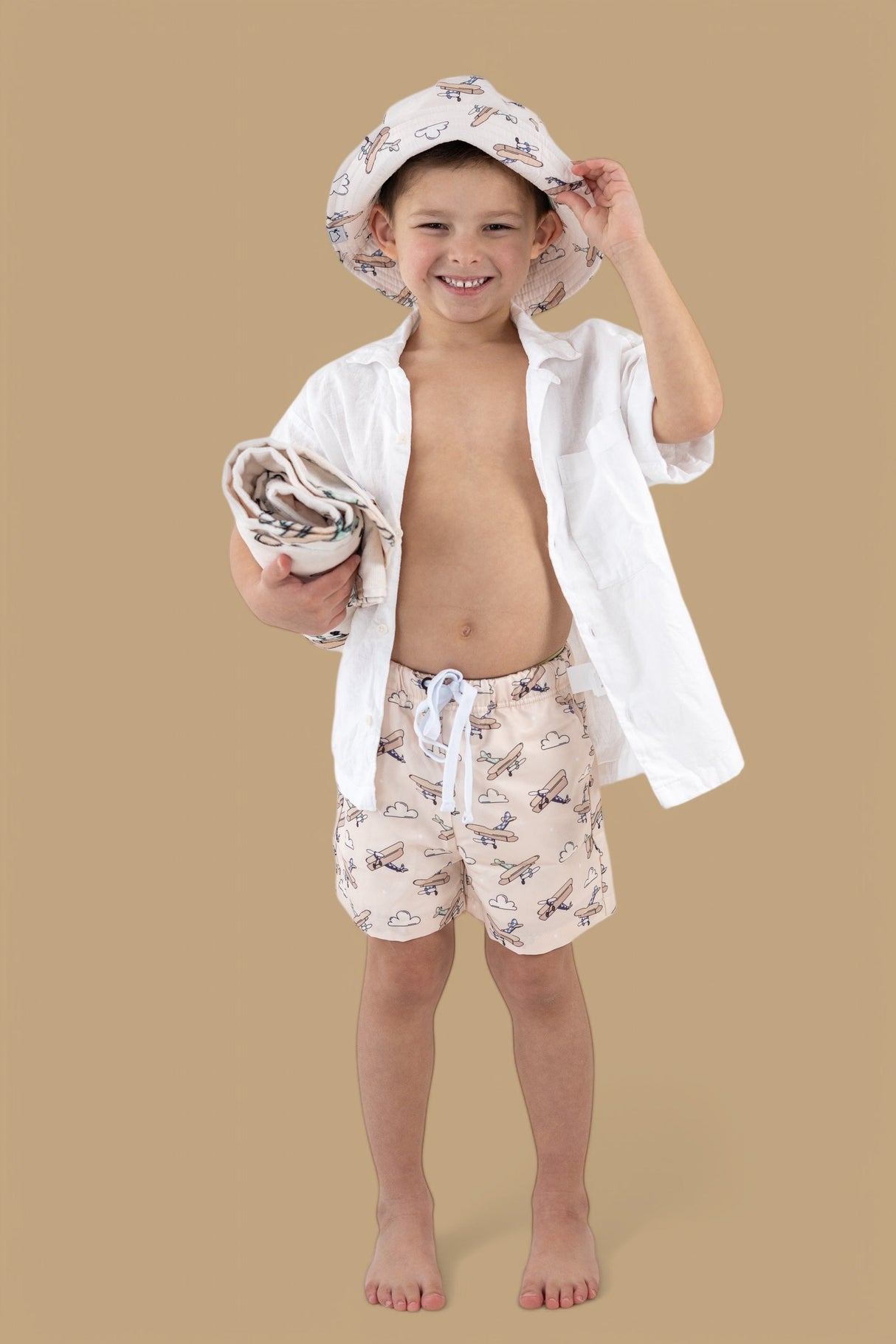 PLANE FUN BOY'S DREAM SWIM TRUNKS from DREAM BIG LITTLE CO