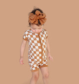 EXCLUSIVE SANDY BEACH CHECKERS DREAM SHORTIE from DREAM BIG LITTLE CO