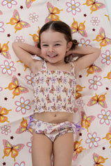 BLOSSOMIN’ BUTTERFLY DREAM SMOCKED TANKINI TWO PIECE SWIM SUIT from DREAM BIG LITTLE CO