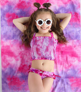 CANDY CLOUDS DREAM SMOCKED TWO PIECE SWIM SUIT from DREAM BIG LITTLE CO