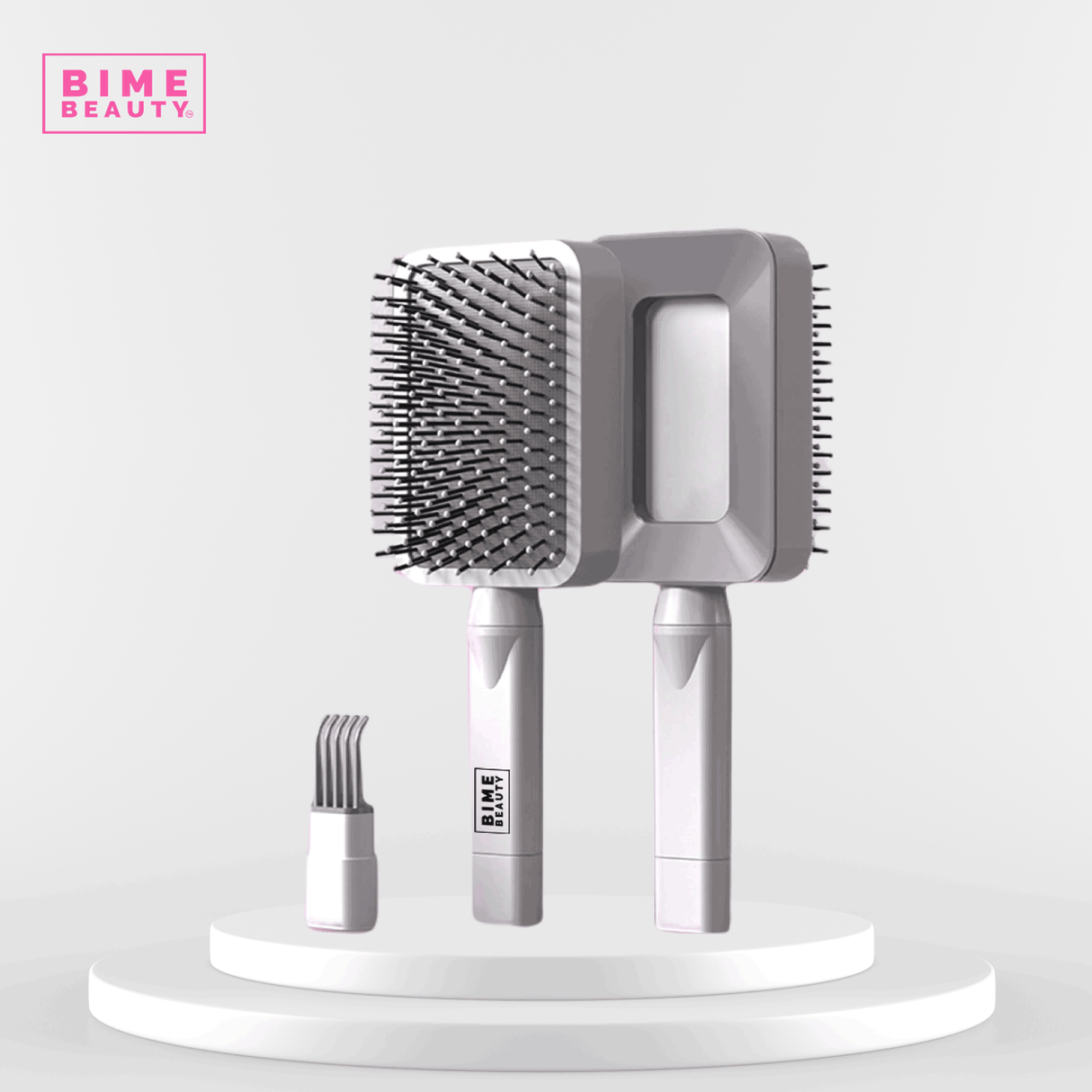 Self-cleaning 3D Deluxe Rectangular Hair Brush From BimeBeauty