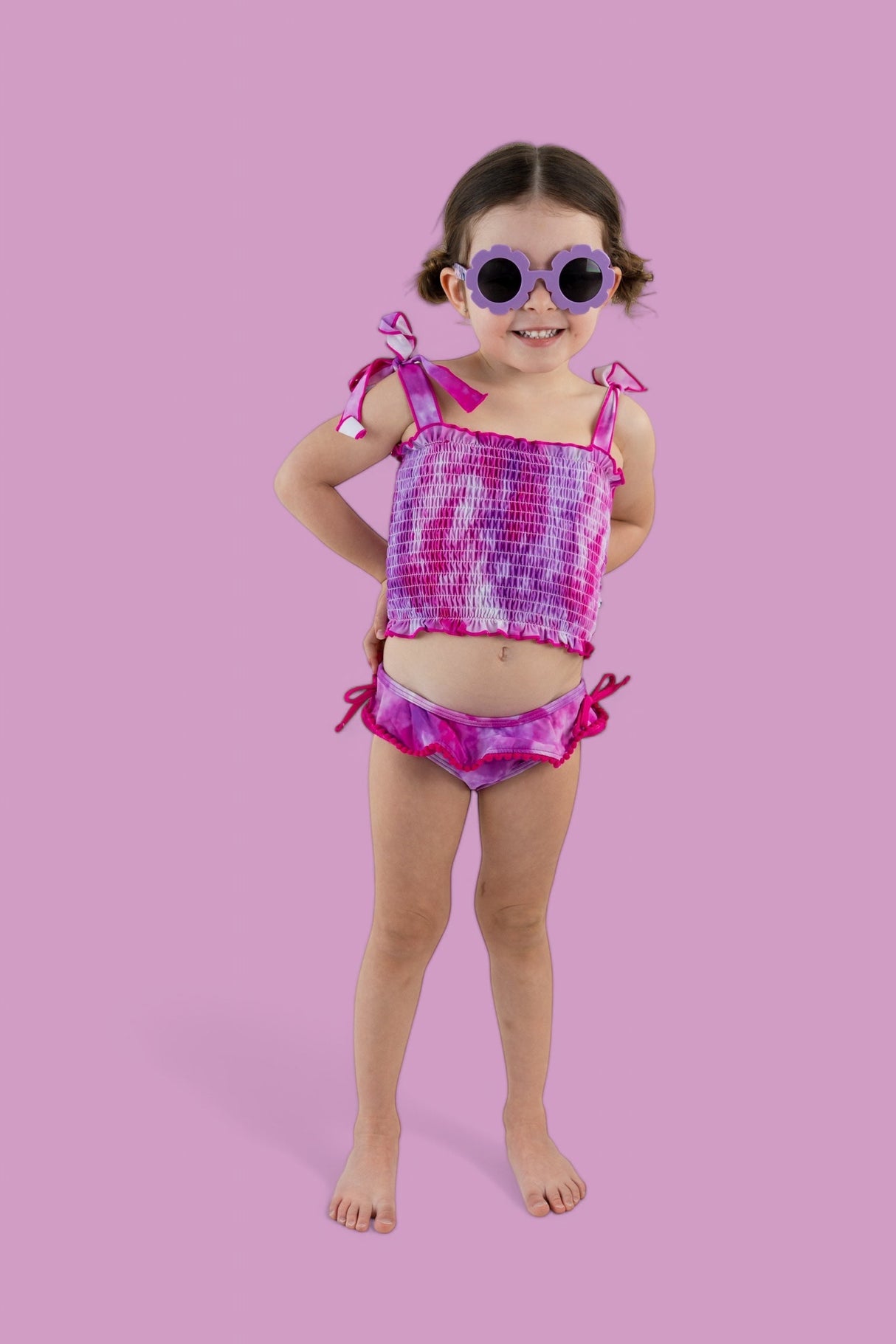 CANDY CLOUDS DREAM SMOCKED TWO PIECE SWIM SUIT from DREAM BIG LITTLE CO