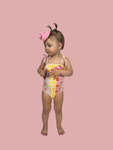 SUMMER SUNSET CHECKERS DREAM ONE PIECE SWIM SUIT from DREAM BIG LITTLE CO