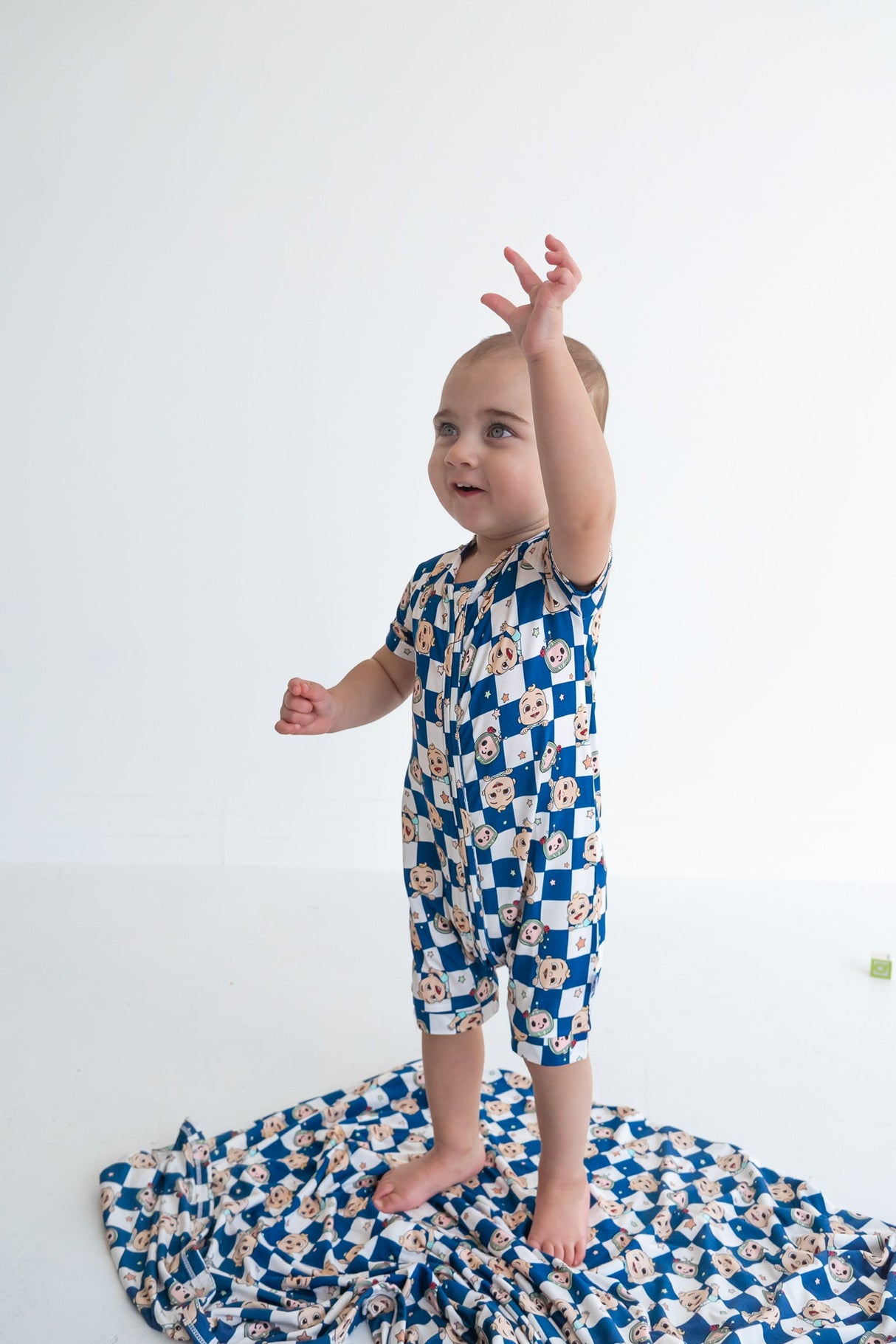 Dream Big Little Co x CoComelon  JJ STARRY NIGHT CHECKERS DREAM SHORTIE from DREAM BIG LITTLE CO