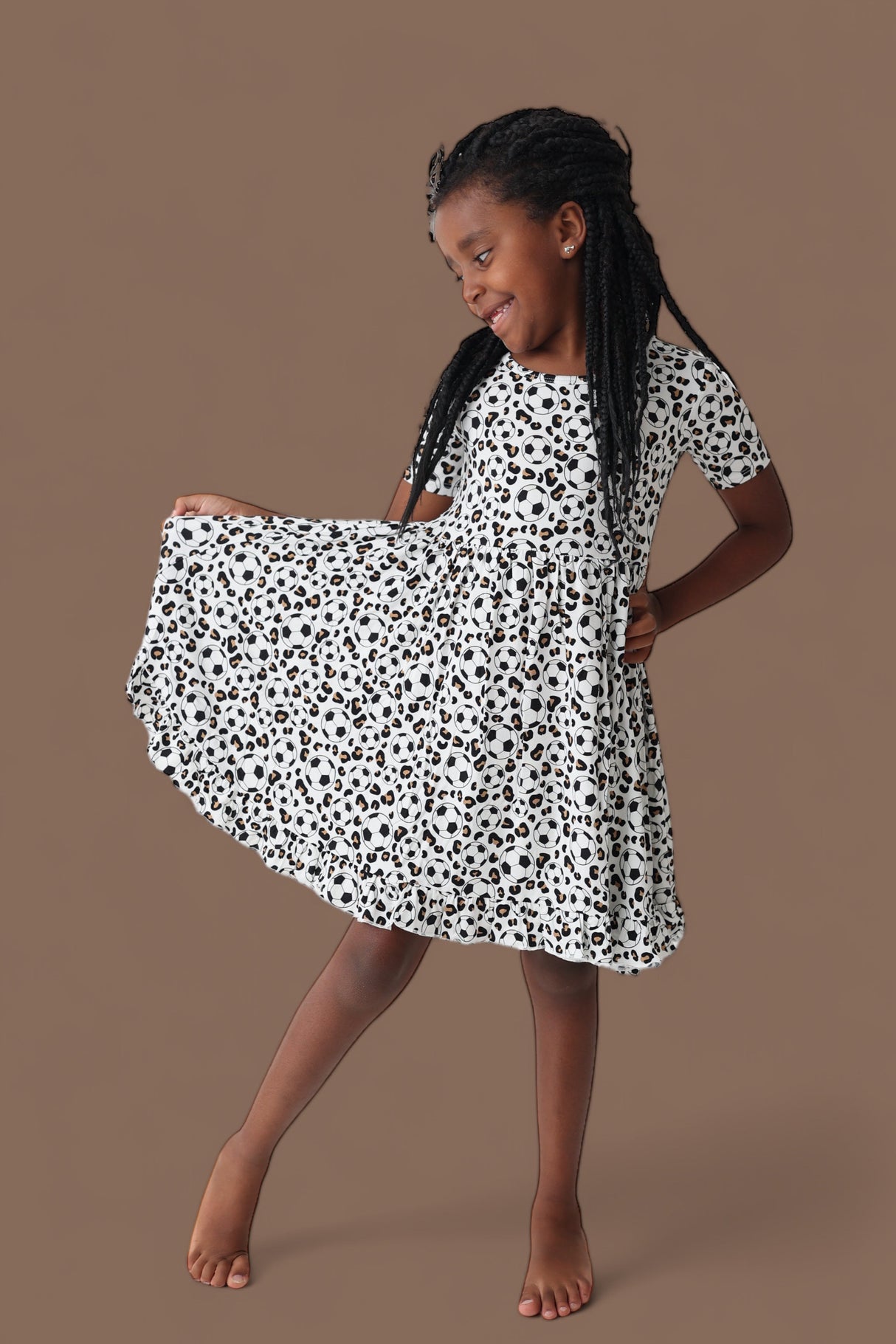 WILD GOALS DREAM RUFFLE DRESS from DREAM BIG LITTLE CO