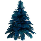 Blue Ostrich Feather Christmas Tree from Lee Display