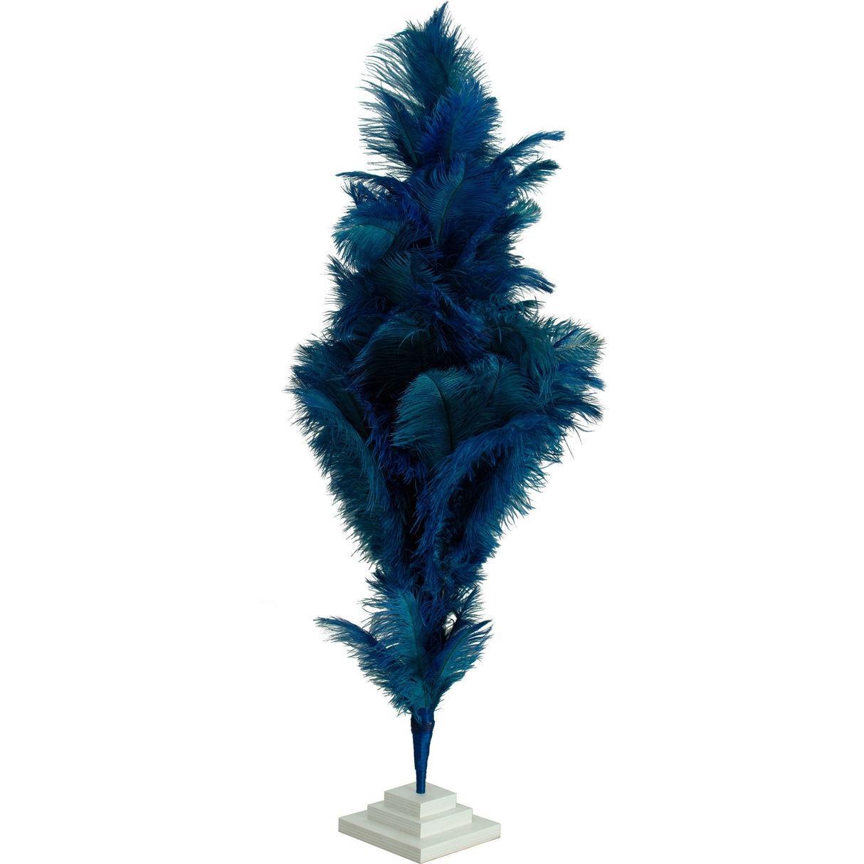 Blue Ostrich Feather Christmas Tree from Lee Display