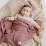 Organic Pointelle Luxury Knit Swaddle Blanket from Bleu La La