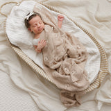 100% Cotton Luxury Knit Heart Swaddle Baby Blanket from Bleu La La