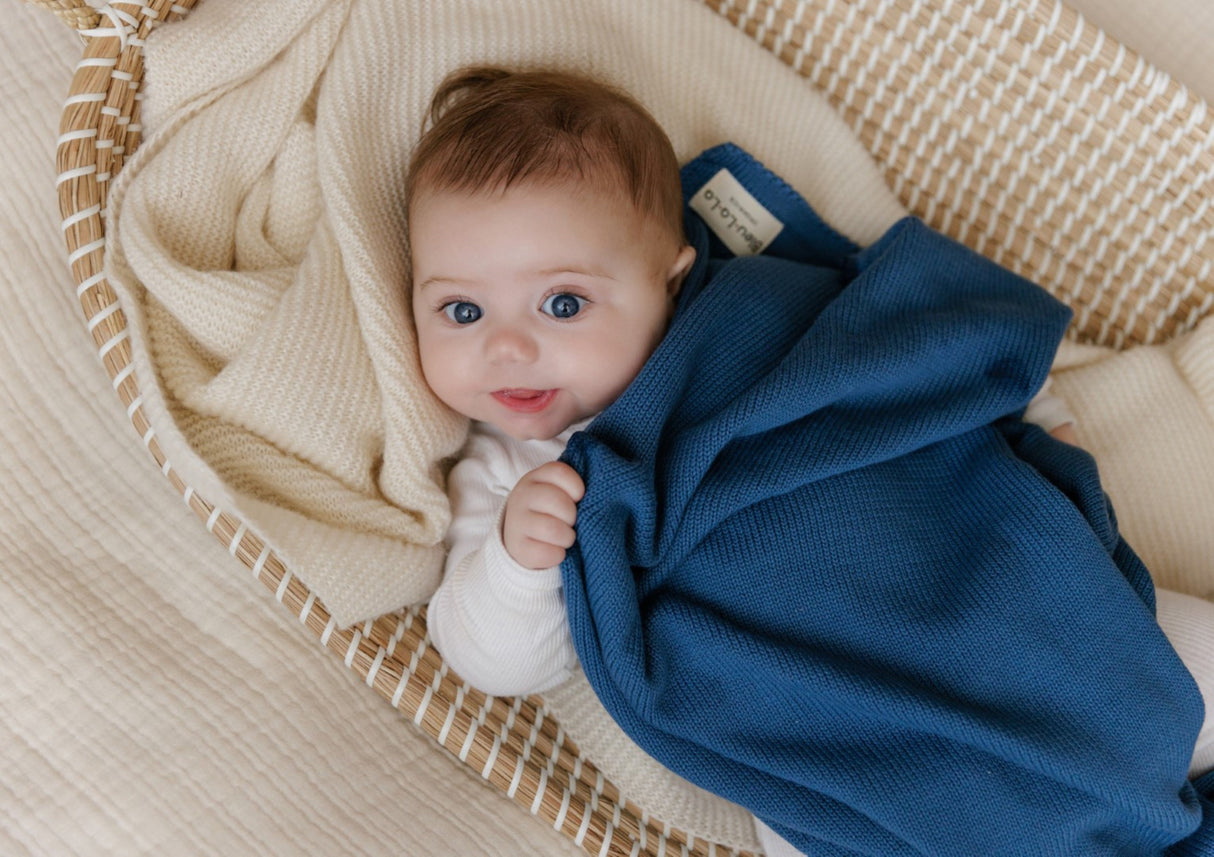100% Cotton Organic Luxe Baby Blanket from Bleu La La