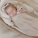 Organic Ribbed Knit Cotton Baby Blanket from Bleu La La