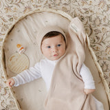 Luxe Collection 100% Organic Cotton Luxury Knit Baby Blanket + Hat Set with Gift Box from Bleu La La