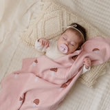 Luxury Knit Mushroom Swaddle Baby Blanket from Bleu La La