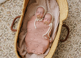 100% Cotton Luxury Knit Heart Swaddle Baby Blanket from Bleu La La