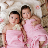 Organic Ribbed Knit Cotton Baby Blanket from Bleu La La