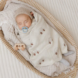 100% Cotton Luxury Knit Car Swaddle Blanket from Bleu La La