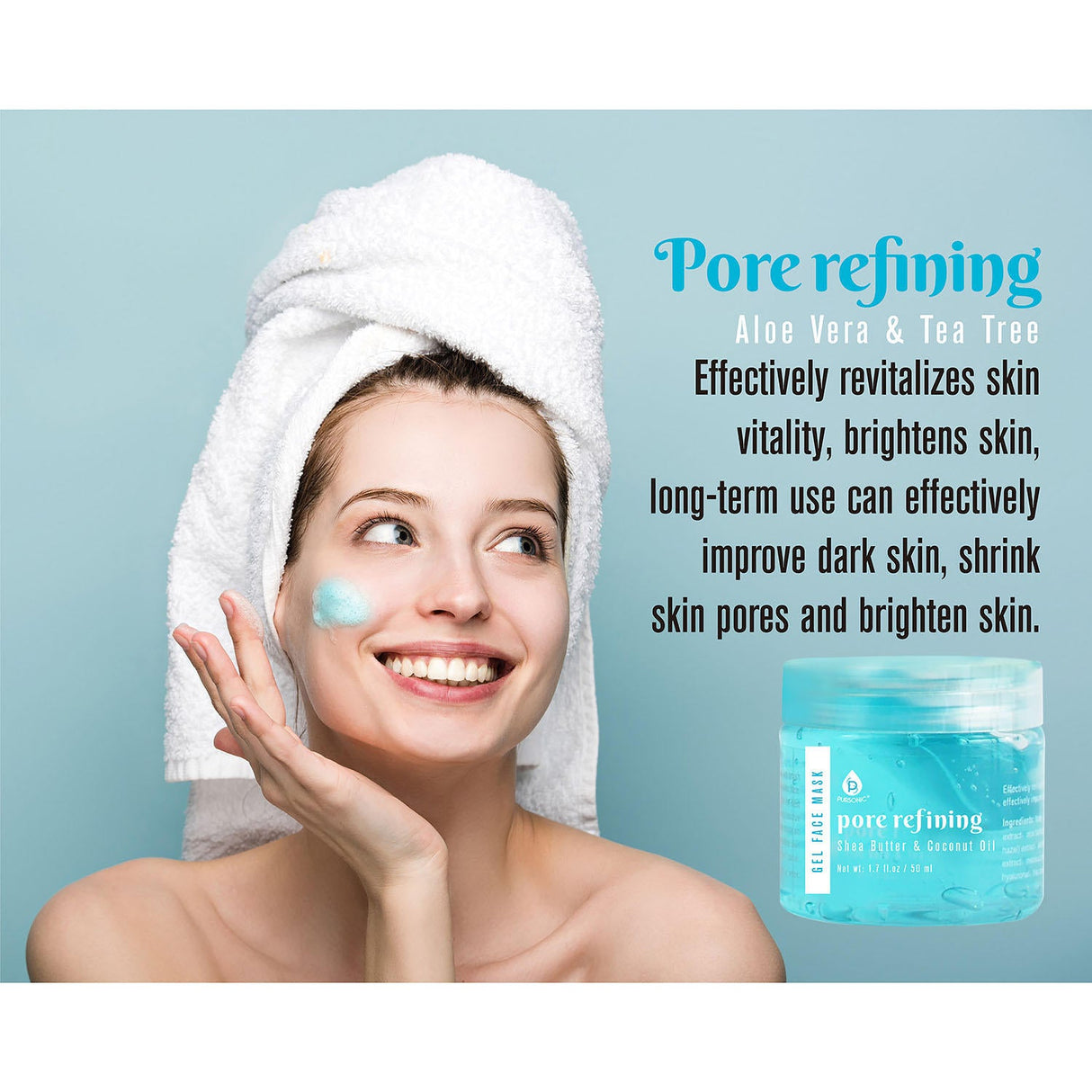 3 Pack Facial Therapy Gel Face Mask With Mask Applicator from Pursonic