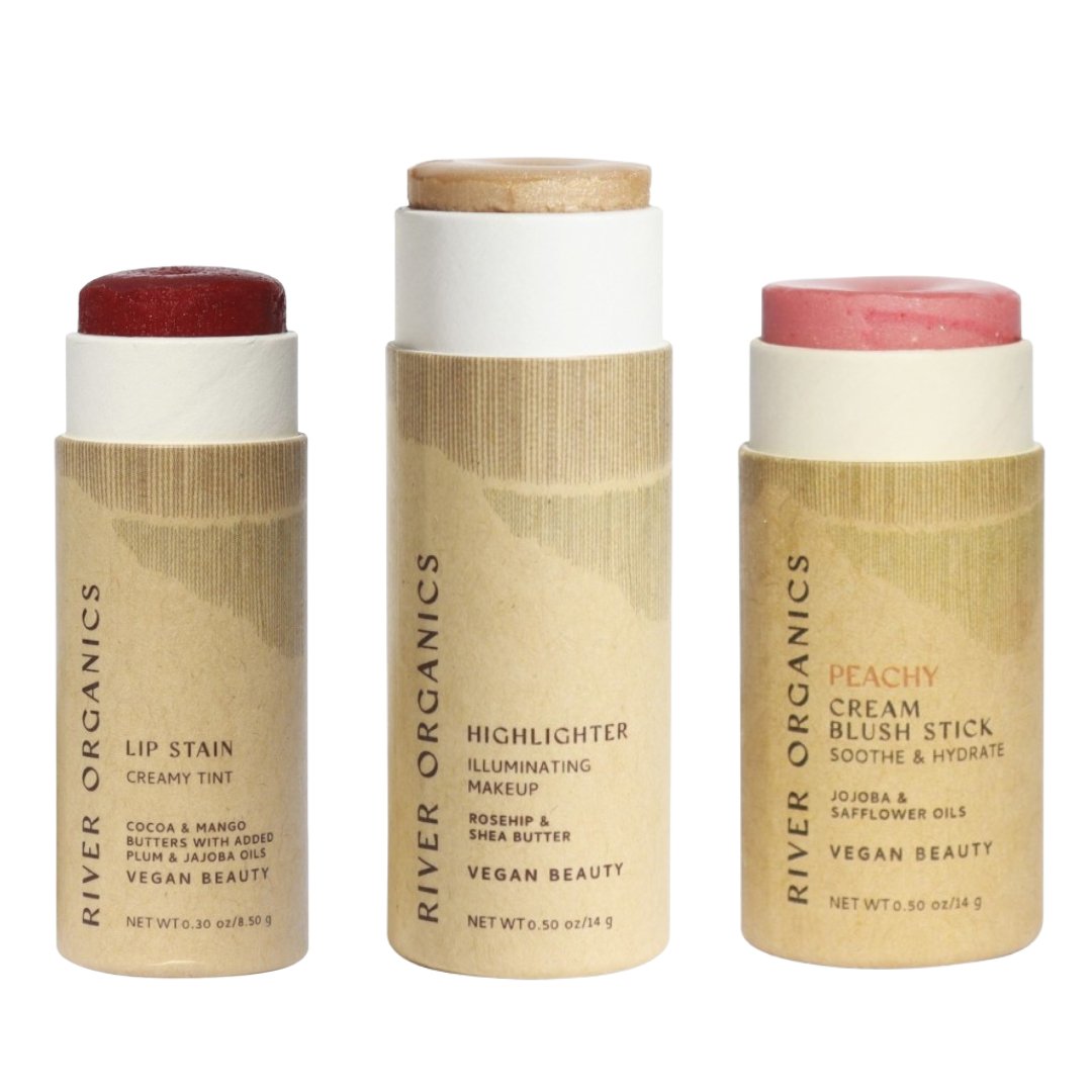 Lip + Highlighter + Blush Set from River Organics