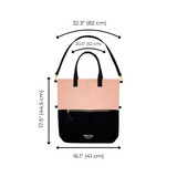 Three Way Tote, Cross body, Hand held, Folded, Pink/Black, New York From Bag-all
