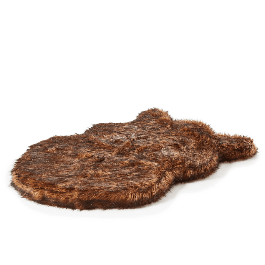 PupRug by Paw.com™ Faux Fur Orthopedic Dog Bed - Curve Brown from Paw.com
