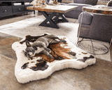 PupRug™ Animal Print Memory Foam Dog Bed - Brown Faux Cowhide From Paw.com