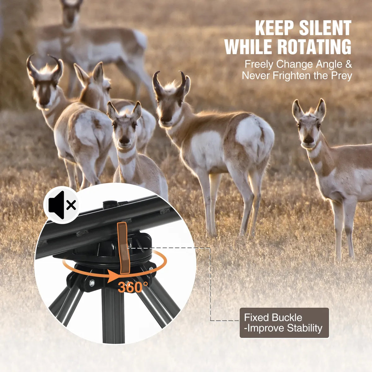REDCAMP 360 Degree Swivel Hunting Chair for Blinds From Redcamp